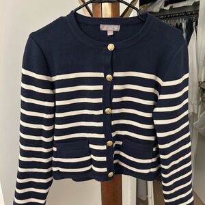 J.Crew Emilie Sweater Lady Jacket In Stripe